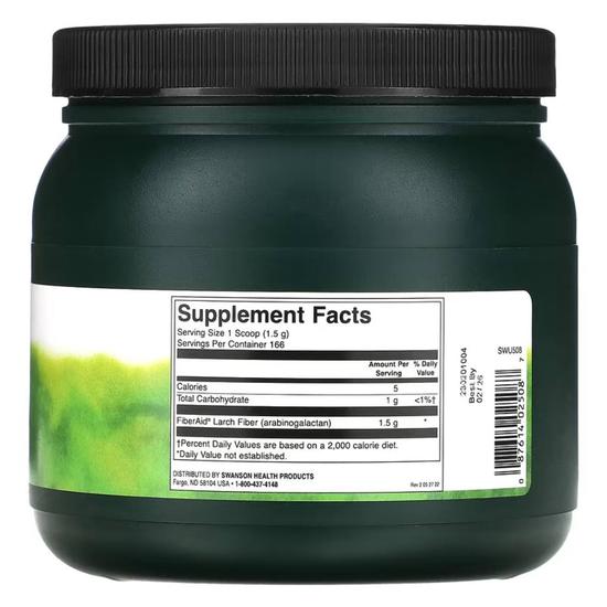Swanson FiberAid Larch Tree Arabinogalactan AG 250g