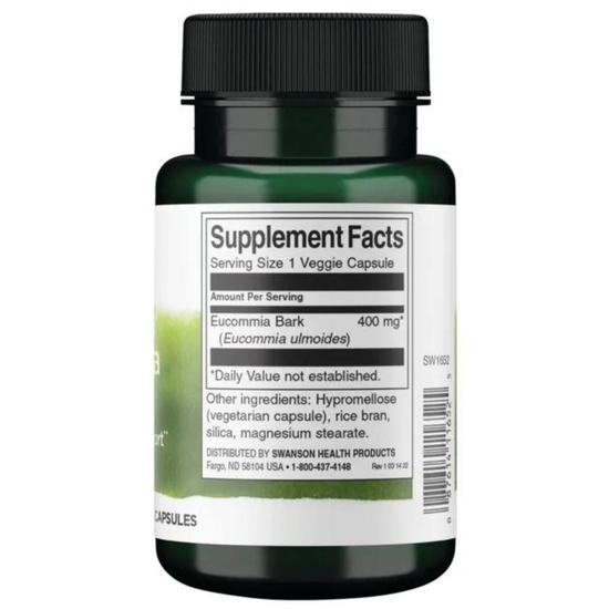 Swanson Full Spectrum Eucommia Bark 400mg Capsules 60 Capsules