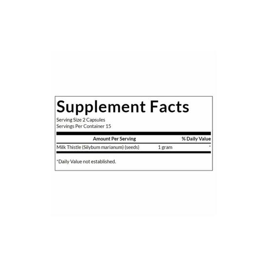Swanson Full Spectrum Milk Thistle 500mg Capsules 30 Capsules