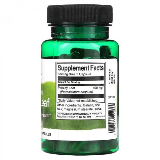 Swanson Full Spectrum Parsley Leaf 400mg Capsules 60 Capsules