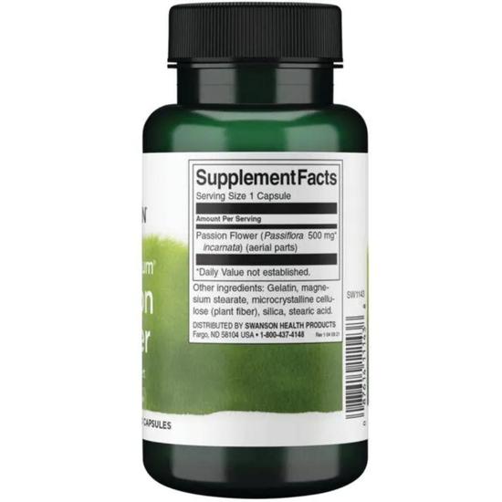 Swanson Full Spectrum Passion Flower 500mg Capsules 60 Capsules