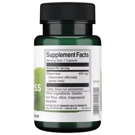 Swanson Full Spectrum Watercress 400mg Capsules 60 Capsules