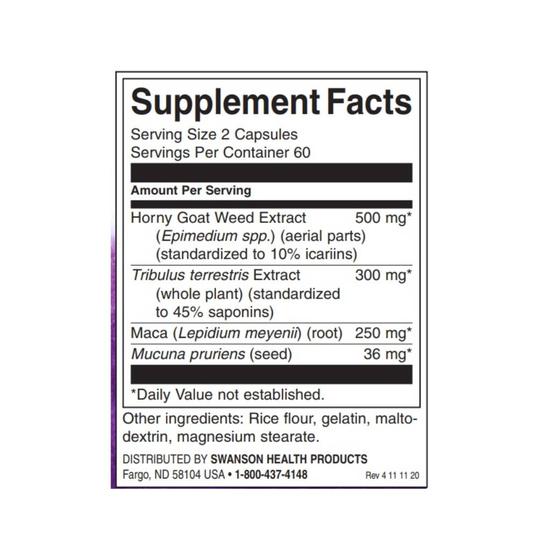 Swanson Horny Goat Weed Complex Capsules 60 Capsules