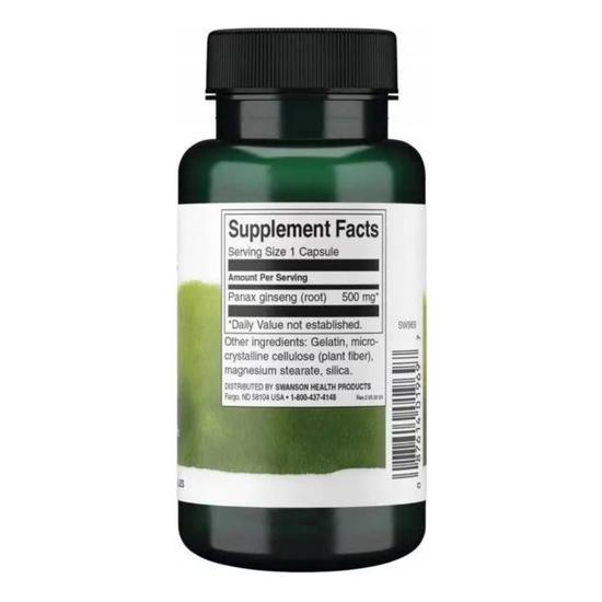 Swanson Korean Ginseng 500mg Capsules 100 Capsules