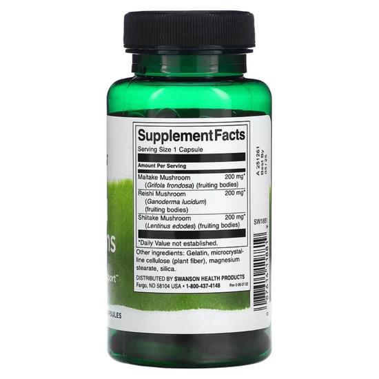 Swanson Mood Shrooms Capsules 60 Capsules