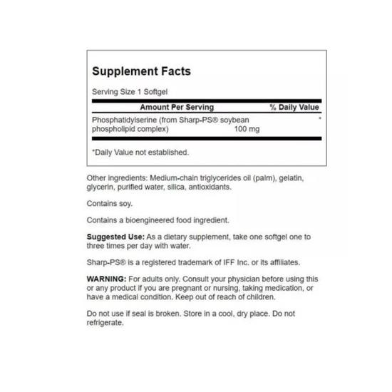 Swanson Phosphatidylserine 100mg Softgels 30 Softgels