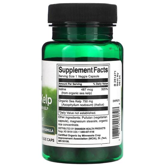 Swanson Scottish Kelp 750mg Capsules 30 Capsules