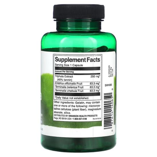Swanson Triphala 250mg Capsules 120 Capsules