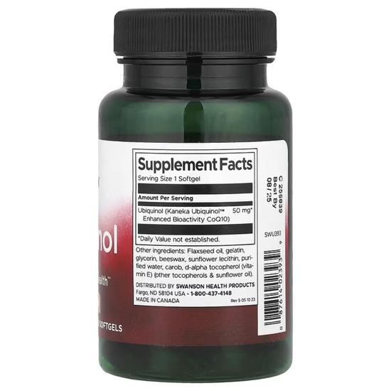 Swanson Ubiquinol 50mg Softgels 60 Softgels