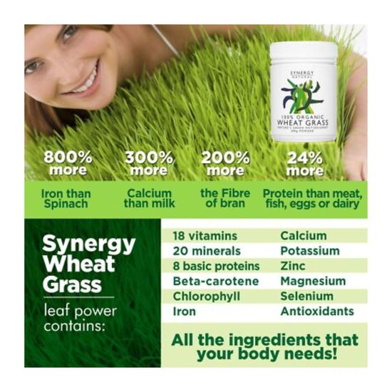 Synergy Natural Organic Wheat Grass Powder 100g