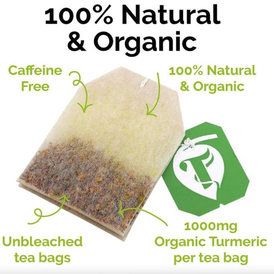 Taka Turmeric Organic Chamomile Rosehip Turmeric Tea Bags 60