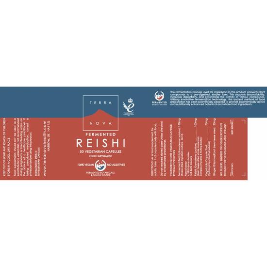 Terranova Fermented Reishi Capsules 50 Capsules