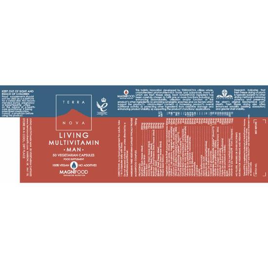 Terranova Living Multivitamin Man Capsules 50 Capsules