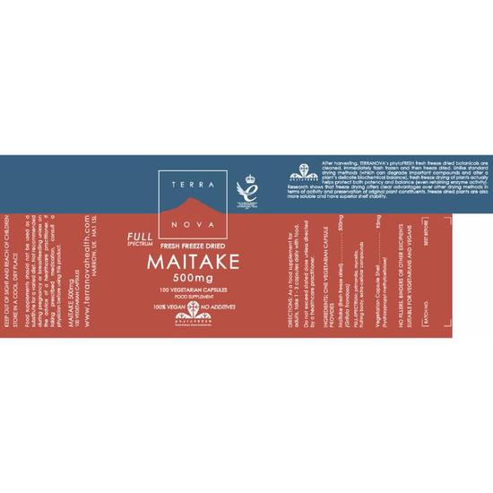 Terranova Maitake 500mg Vegicaps 50 Vegicaps