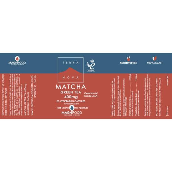 Terranova Matcha Green Tea 400mg Vegicaps 50 Vegicaps