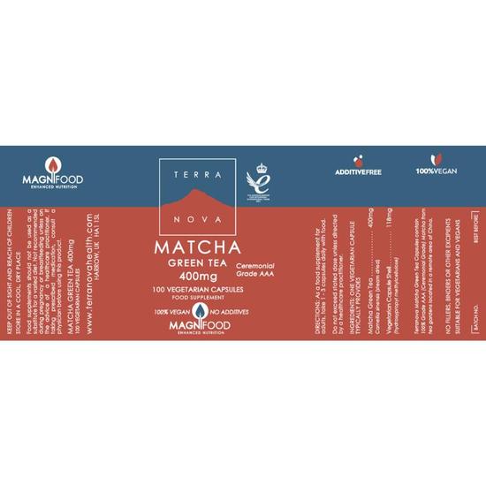 Terranova Matcha Green Tea 400mg Vegicaps 50 Vegicaps