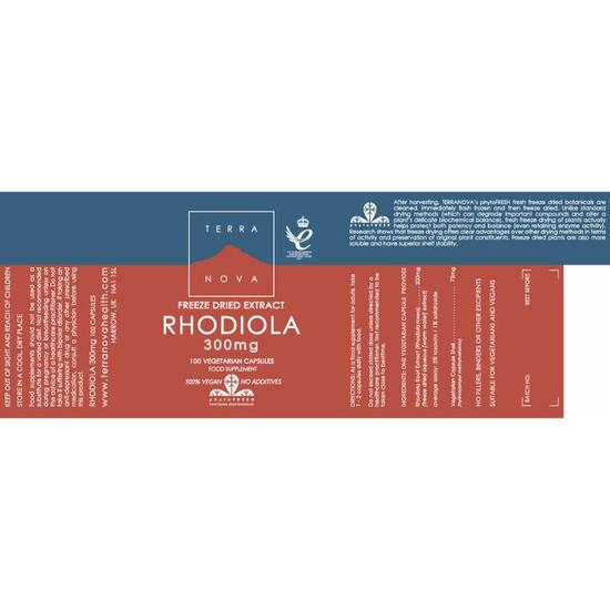 Terranova Rhodiola 300mg Vegicaps 50 Vegicaps