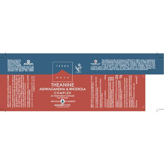 Terranova Theanine, Ashwagandha & Rhodiola Complex Capsules 50 Capsules