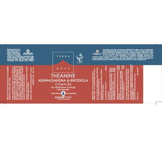 Terranova Theanine, Ashwagandha & Rhodiola Complex Capsules 50 Capsules