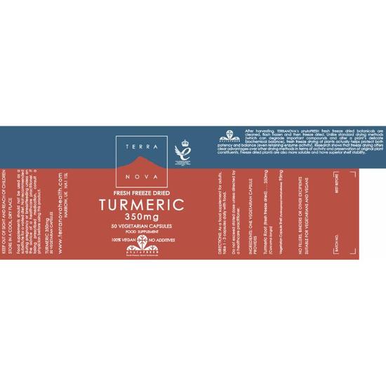 Terranova Turmeric Root 350mg Vegicaps 50 Vegicaps
