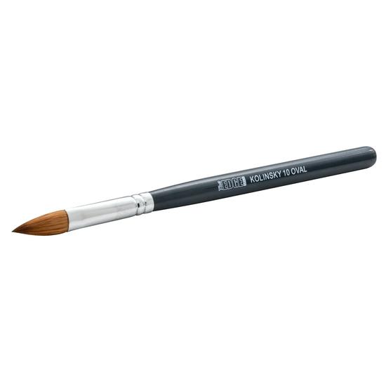The Edge Nails Kolinsky Oval Size 10 Brush