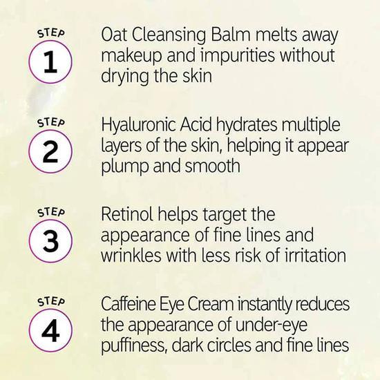 The INKEY List Winter Skin 101 Cleansing Balm + Hyaluronic Acid + Retinol + Eye Cream