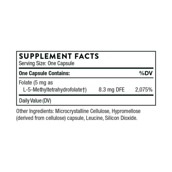 Thorne 5-MTHF 5mg Capsules 60 Capsules