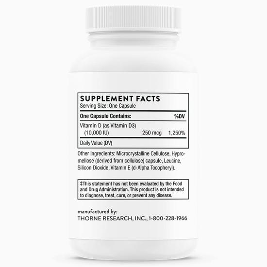 Thorne Vitamin D-10, 000 Capsules 60 Capsules