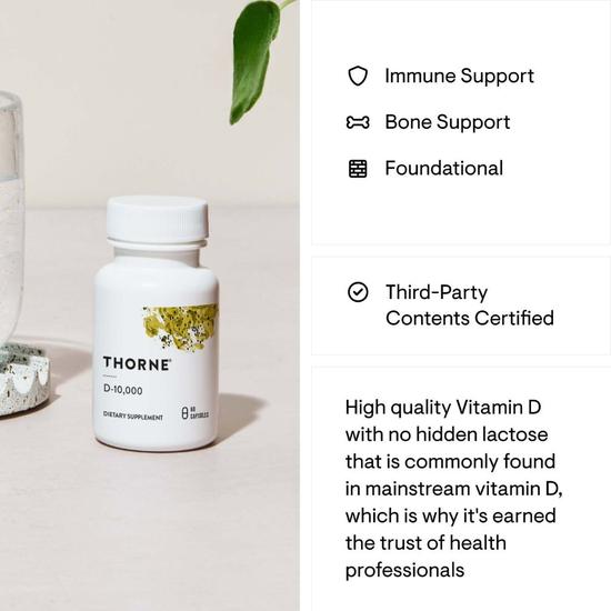 Thorne Vitamin D-10, 000 Capsules 60 Capsules