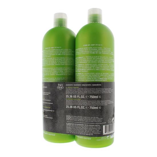 TIGI Bed Head Urban Antidotes Re Energise Tween Set: Shampoo & Conditioner 750ml
