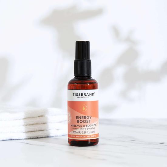 Tisserand Aromatherapy Energy Boost Massage & Body Oil 100ml