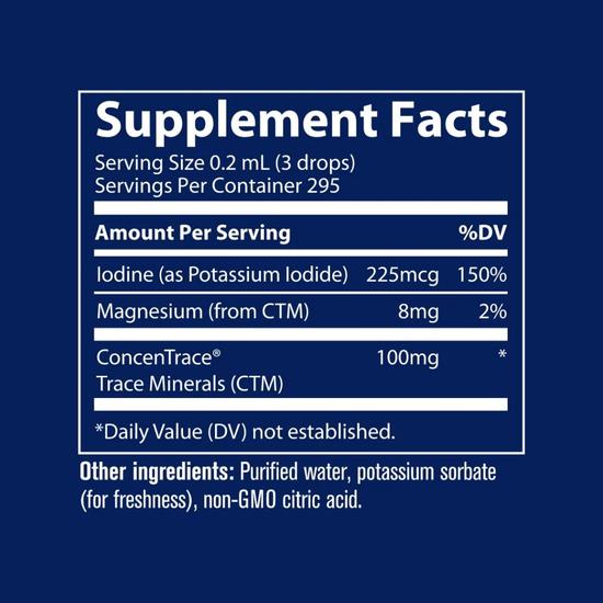 Trace Minerals Ionic Iodine Drops 59ml