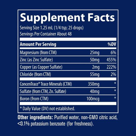 Trace Minerals Ionic Zinc Drops 59ml