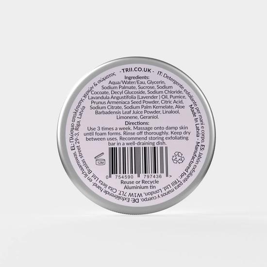 trii Lavender Hand & Body Exfoliating Wash Bar