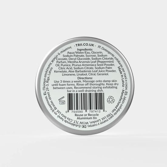 trii Peppermint Hand & Body Exfoliating Wash Bar