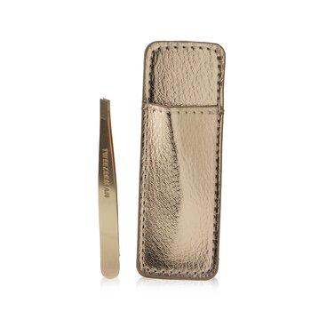 Tweezerman Mini Slant Tweezer With Case Rose Gold -