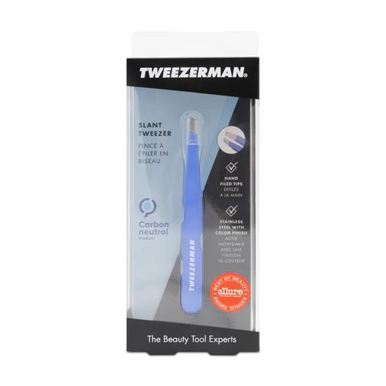 Tweezerman Slant Tweezers Stainless Steel Lapis Blue