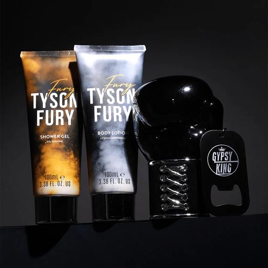 Tyson Fury Eau De Toilette Men's Aftershave Gift Set Spray 100ml With 100ml Shower Gel + 100ml Body Lotion + Keyring