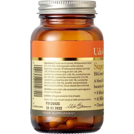 Udo's Choice Super 8 Gold Microbiotics Vegicaps 30 Vegicaps