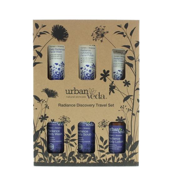 Urban Veda Radiance Discovery Travel Skin Care Gift Set Turmeric + Botanics