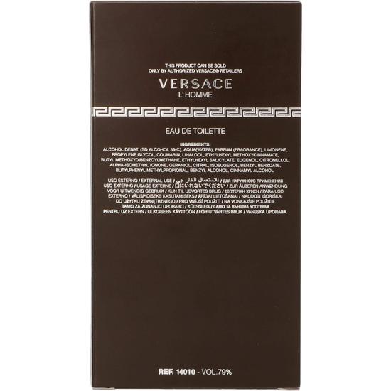 Versace L'Homme Eau De Toilette 100ml
