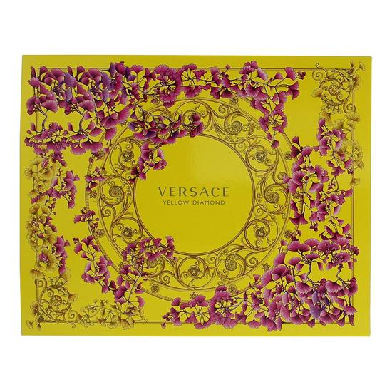 Versace Yellow Diamond Eau De Toilette Gift Set 50ml EDT, 50ml Shower Gel + 50ml Body Lotion