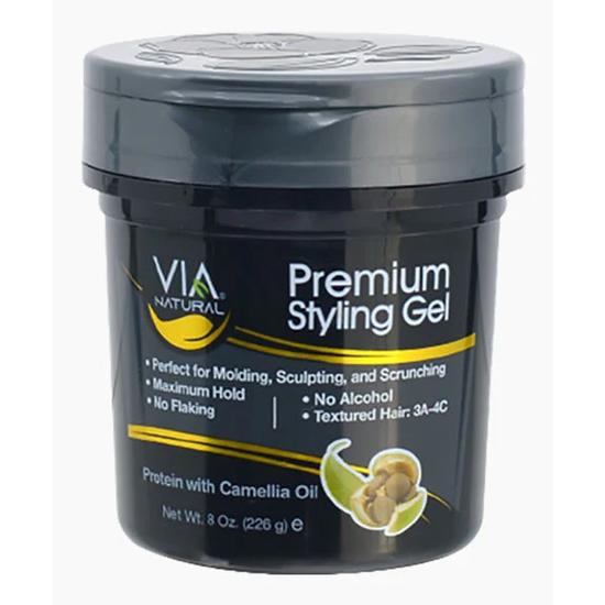 Via Natural Premium Styling Gel With Protein & Camellia Oil 226 g
