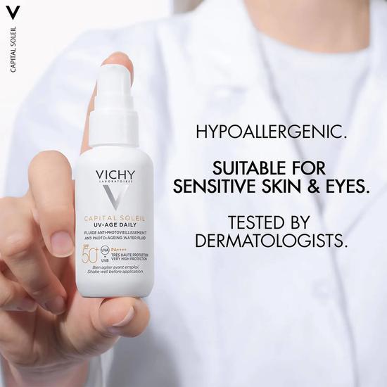 Vichy Capital Soleil Uv Age Daily SPF 50+ Invisible Sun Cream With Niacinamide 40ml