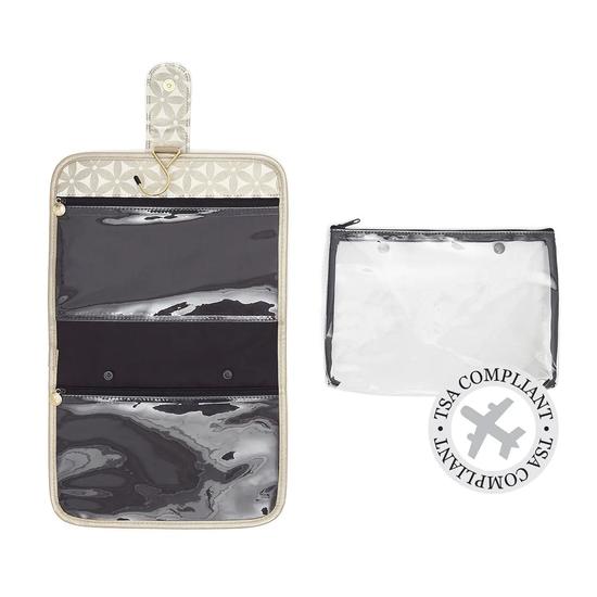 Victoria Green 'Kate' Hanging Beauty Bag In Starflower Gold