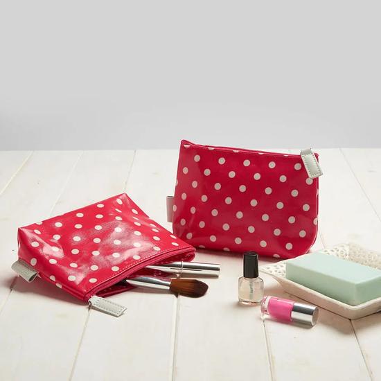 Victoria Green Polka Dot make-up Bag
