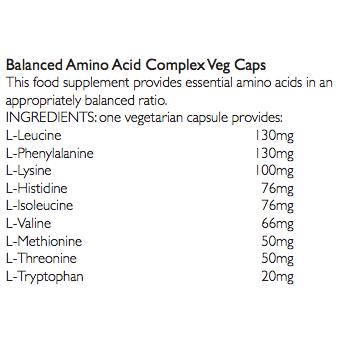 Viridian Balanced Amino Acid Complex Veg Capsules 90 Capsules