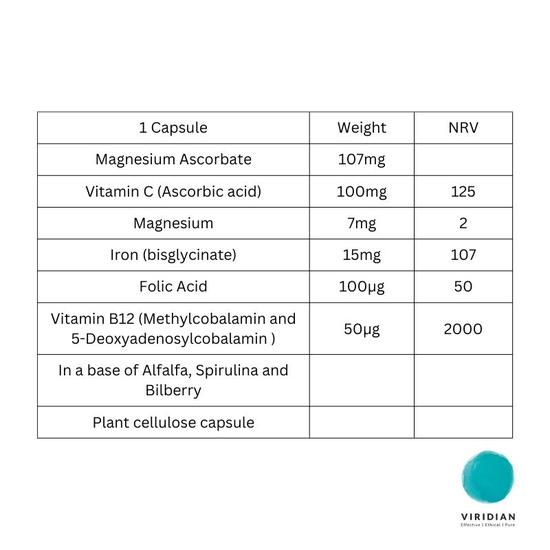 Viridian Balanced Iron Complex Capsules 30 Capsules