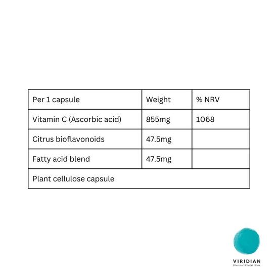 Viridian Extra C 950mg Veg Capsules 30 Capsules