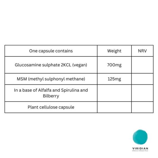 Viridian Glucosamine With MSM Capsules 90 Capsules